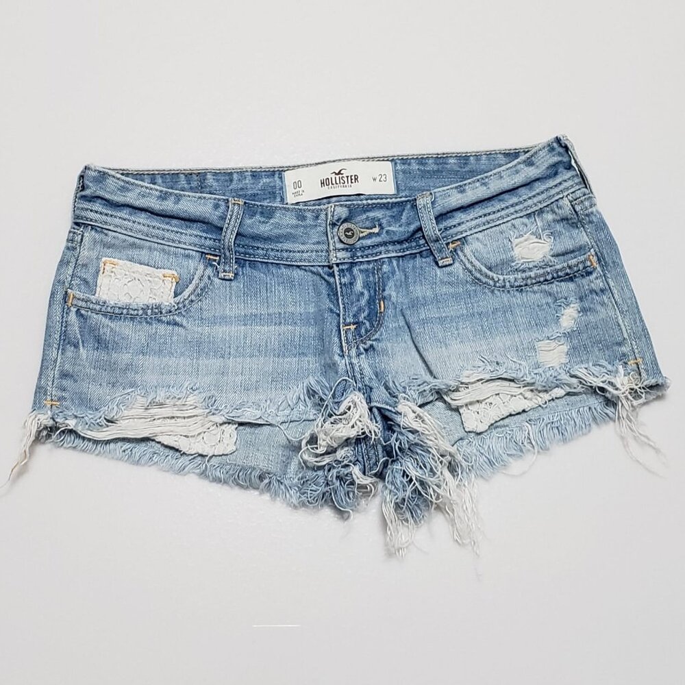 Hollister women's denim shorts, Low Rise Denim Shorts